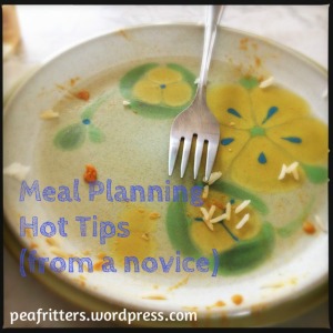 Meal Planning Hot Tips (from a novice)